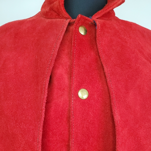 VINTAGE RED CAPE VEST - Picture 4 of 13